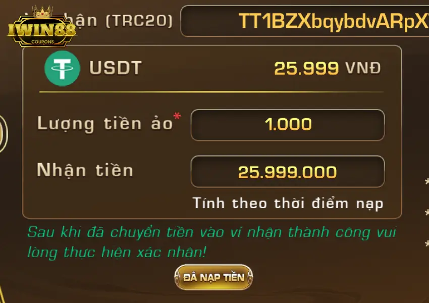 Bảng quy đổi tiền ảo