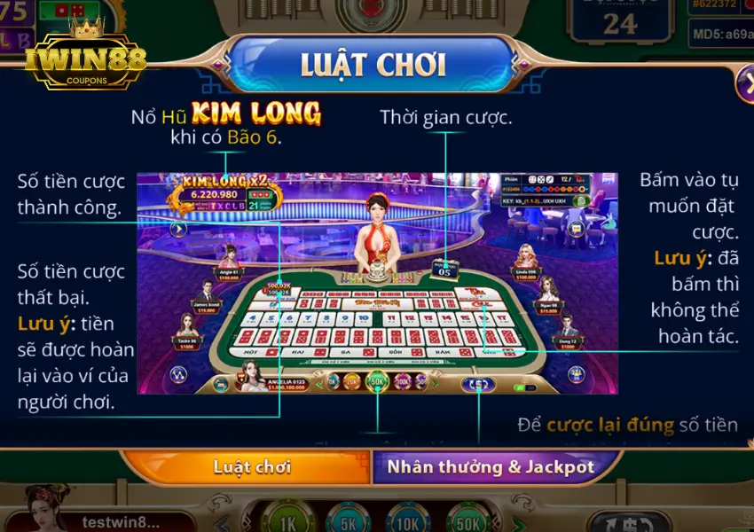 Cách đặt cược game Ngũ long