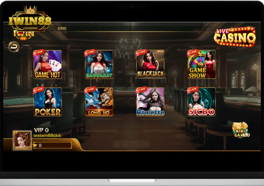 Giao diện Live Game của iWin Club