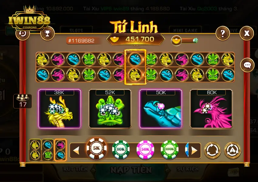 Mini game tứ linh